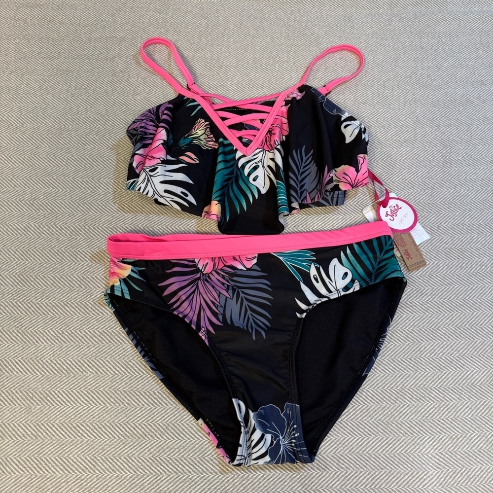 Justice Girls Bikini Size 16/18 NWT UPF 50+